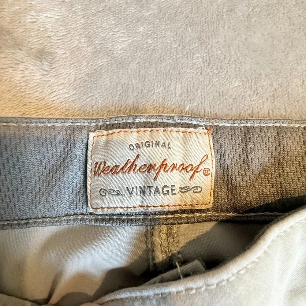 Weatherproof Vintage‎ Men's Cargo Shorts Size 36 Gray Stretch Performance Nylon